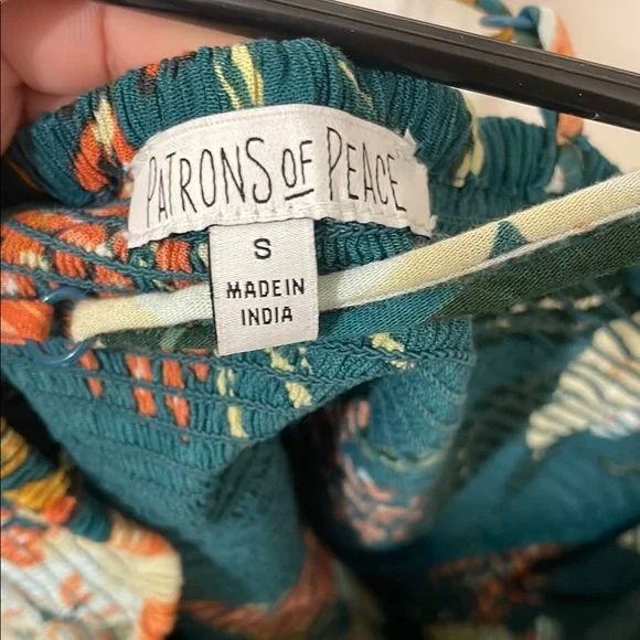 Teal Floral Print top - Picture 5 of 5